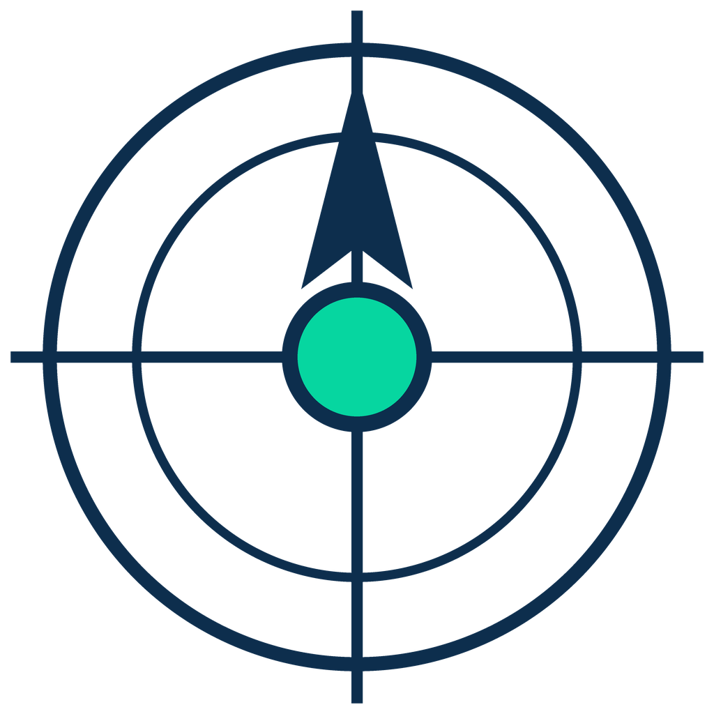 Waypoint Targeting compass rose logo